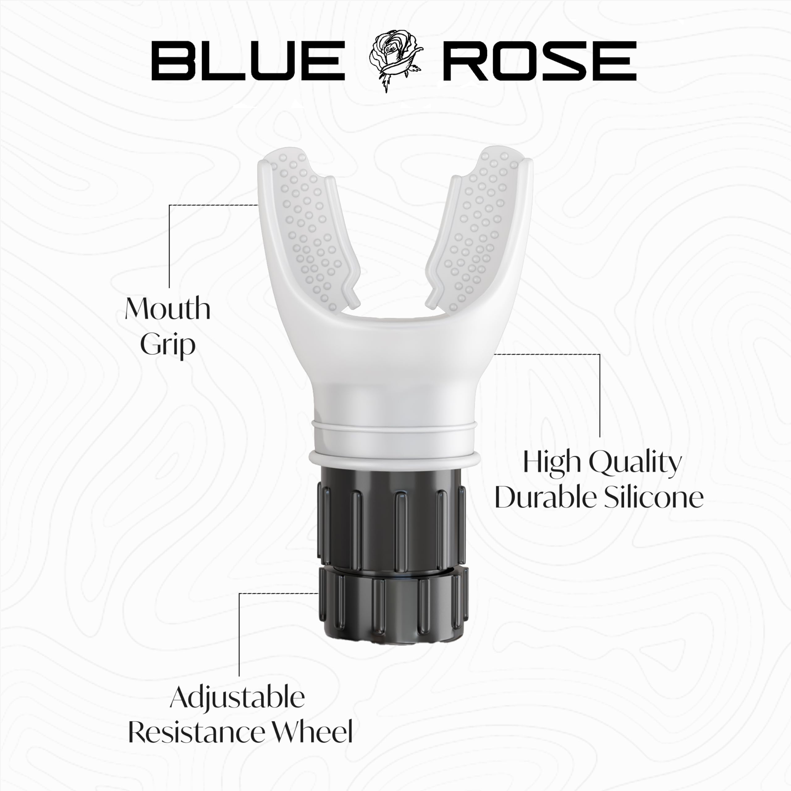 Blue Rose Lung Trainer with Adjustable Resistance Breathing Exerciser & Lung Cleanse Device for Enhanced Lung Capacity, Fitness & Respiratory Health – Includes Free eBook (Black)