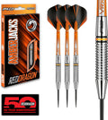 Amberjack Tungsten Darts Set with Darts Flights & Dart Stems (Shafts) – Professional 90% Tungsten Premium Darts Set – Available in 22G, 23G, 24G, 25G, 26G, 27G, 28G, 30G